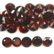 Rich round cut 12.39ct Garnet set