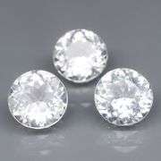 Superb 6.73ct high fire 8mm diamond white Topaz set