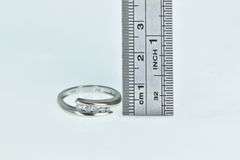 10K White Gold Graduated Diamond Split Band Statement Ring