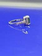 14 Kt White Gold 4.5 Ct VVs1 Emerald Green Fire Moissanite Ring