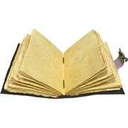 The Dark Spellbook Handcrafted Leather Grimoire Journal with Lock