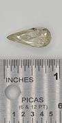 Huge 7.85 Ct Light Canary Yellow Pear Cut Fire Moissanite