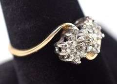 Sparkling 14K Yellow Gold Diamond Ring