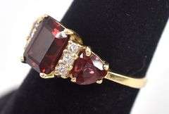 Wonderful 14K Yellow Gold Multi-Gemstone Ring