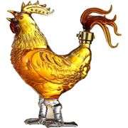 Glass Rooster Whiskey Decanter