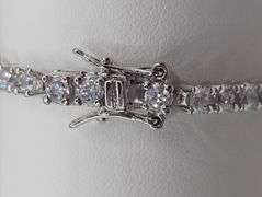 14 Kt White Gold Plated 8.75 Ctw Lab Simulated Diamond Tennis Bracelet