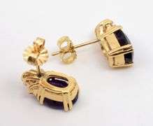 Elegant Amethyst & Diamond Post Earrings