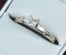 14K Yellow Gold 0.40 Ctw Diamond Princess Engagement Ring