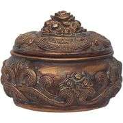 Art Nouveau Hand-Painted Vintage Rings Box