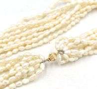 Multi strand freshwater pearl necklace