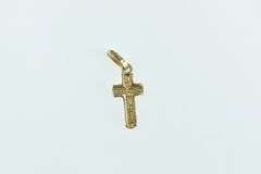 14K Yellow Gold Crucifix Cross Christian Faith Symbol Charm/Pendant