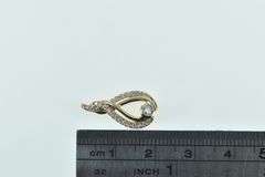 10K Rose Gold Diamond Encrusted Loop Twist Statement Pendant