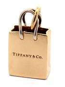 Tiffany & Co. Shopping Bag Pendant Charm in 18K