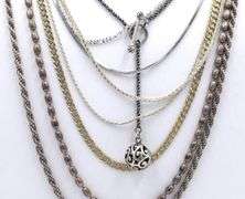 Group Lot of Vintage 925 sterling silver necklaces