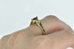 14K Yellow Gold Marquise Ruby Diamond Cluster Vintage Ring