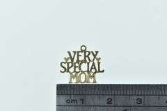 14K Yellow Gold Very Special Mom Word Cut Mother's Day Charm/Pendant