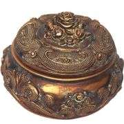 Art Nouveau Hand-Painted Vintage Rings Box