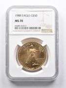 MS70 1988 $50 American Gold Eagle 1 Oz Gold NGC