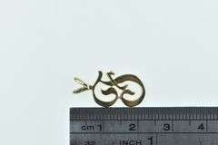 14K Yellow Gold F Monogram Cursive Letter Initial Name Charm/Pendant