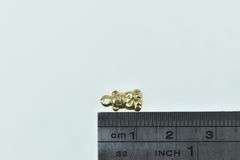 14K Yellow Gold Puffy Teddy Bear Vintage Kids Toy Charm/Pendant