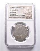 Genuine El Cazador Spanish Colonial 4 Reales NGC Shipwreck Certificate