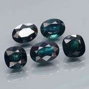 Stunning rich blue 3.30ct mixed cut Sapphire set