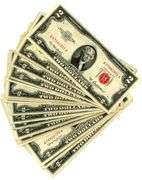 21 $2 Red Seal US Notes from 1953