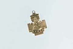 14K Yellow Gold Masonic Enamel Cross 32nd Degree Mason Charm/Pendant