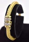 Perfect 18K Yellow Gold Diamond Chain Bracelet