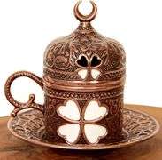 Handcrafted 13 Pieces Antique Turkish Luxury Coffee & Espresso Set
