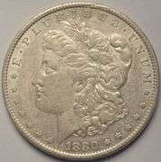 1880-O Morgan Silver Dollar Lamination Error