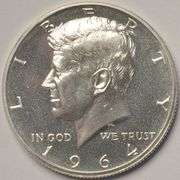 1964 Rare Accent Hair Variety Proof Kennedy Half Dollar