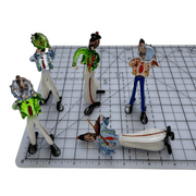 Murano Blown Art Glass Musical Band With Five Musician Figurines