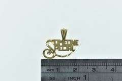 14K Yellow Gold Someone Special Word Cut Out Vintage Charm/Pendant