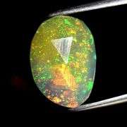 Rose cut! 1.20ct fully faceted fairy fire jelly Opal