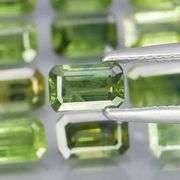 Excellent 4.64ct emerald cut Australian Sapphire set