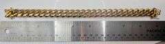 Strong 65.7 Gram 18 Kt Gold Plate Cuban Curb Link Bracelet