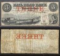 $3 1859 Erie & Kalamazoo Rail Road Bank  Adrian, MIObsolete