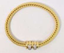 Perfect 18K Yellow Gold Diamond Chain Bracelet