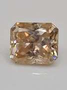 Huge 6.25 Ct Sparkling Yellow Fire Moissanite Emerald Cut Solitaire