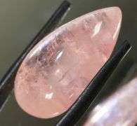 Elegant 24.55ct peach pink Morganite cabochon