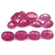 Vivid 12.65ct reddish pink Ruby set from Madagascar