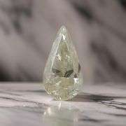 Huge 7.85 Ct Light Canary Yellow Pear Cut Fire Moissanite