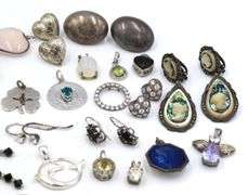 Group lot of Vintage 925 sterling silver mixed jewelry