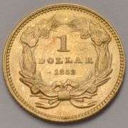 1862 Gold Dollar Civil War Issue, BU.