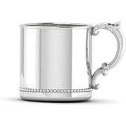 Sterling Silver Beaded Cup Victorian Handle