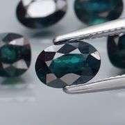 Stunning rich blue 3.30ct mixed cut Sapphire set