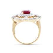 14KT Yellow Gold 2.05ct Ruby and Diamond Ring