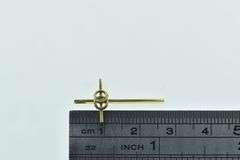 14K Yellow Gold Interlocking Ring Cross Christian Symbol Charm/Pendant