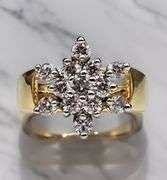 Dazzling 14 Kt Gold Plated Lab Simulated Diamond Ring